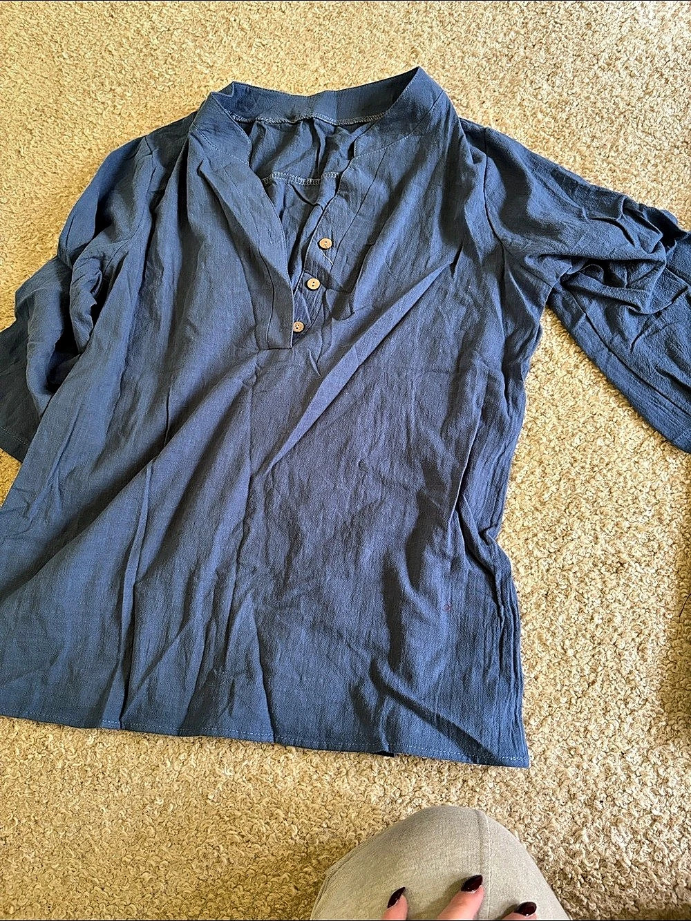 Cotton Tunic Tops Size Medium both Blue